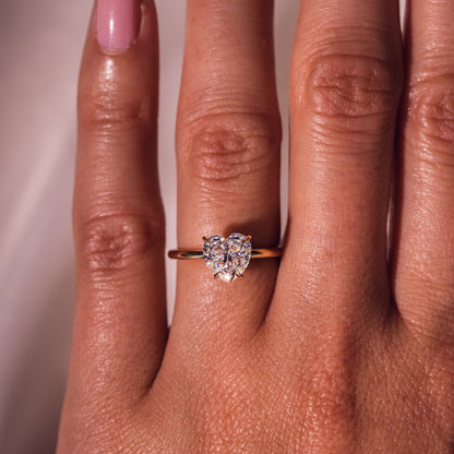 2 CT Heart Solitaire Moissanite Engagement Ring