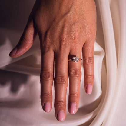 2 CT Heart Solitaire Moissanite Engagement Ring