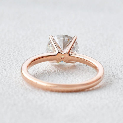 1 CT Round Hidden Halo Lab Grown Diamond Engagement Ring