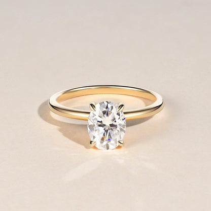 1.33 CT Oval Solitaire Lab Grown Diamond Engagement Ring