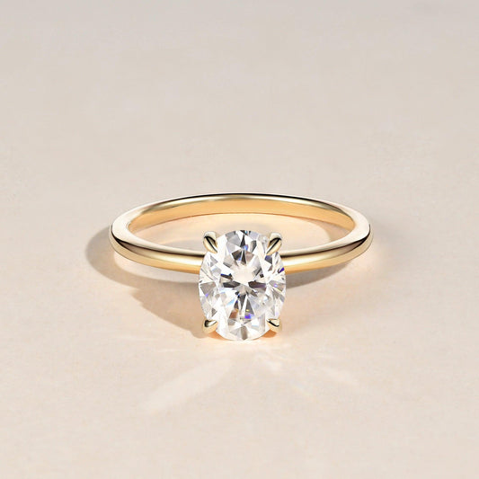 1.33 CT Oval Solitaire Lab Grown Diamond Engagement Ring