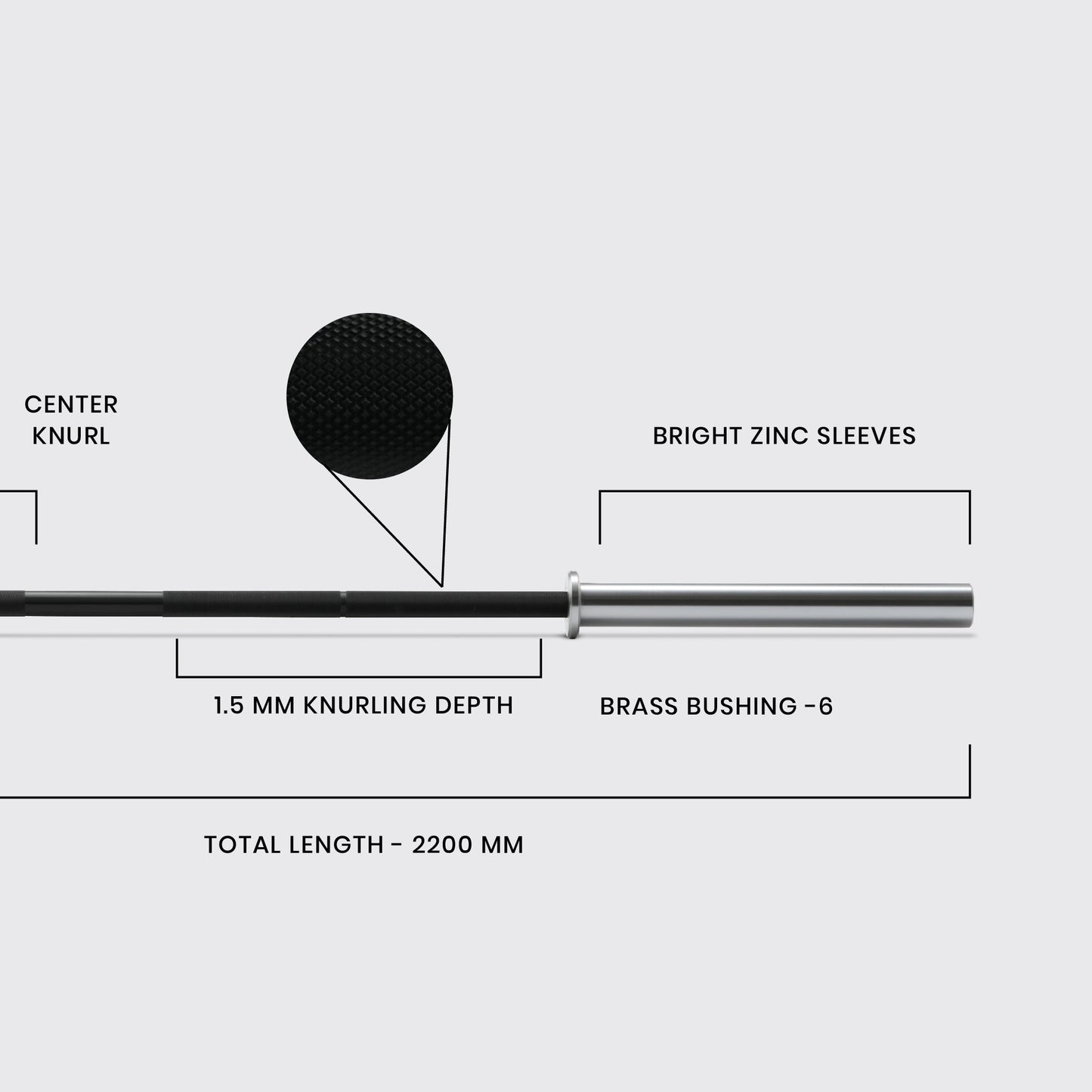 Powerlifting Training Bar - 20kgs